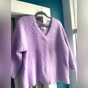 Anthropologie Maeve Plush V Neck Sweater Size M